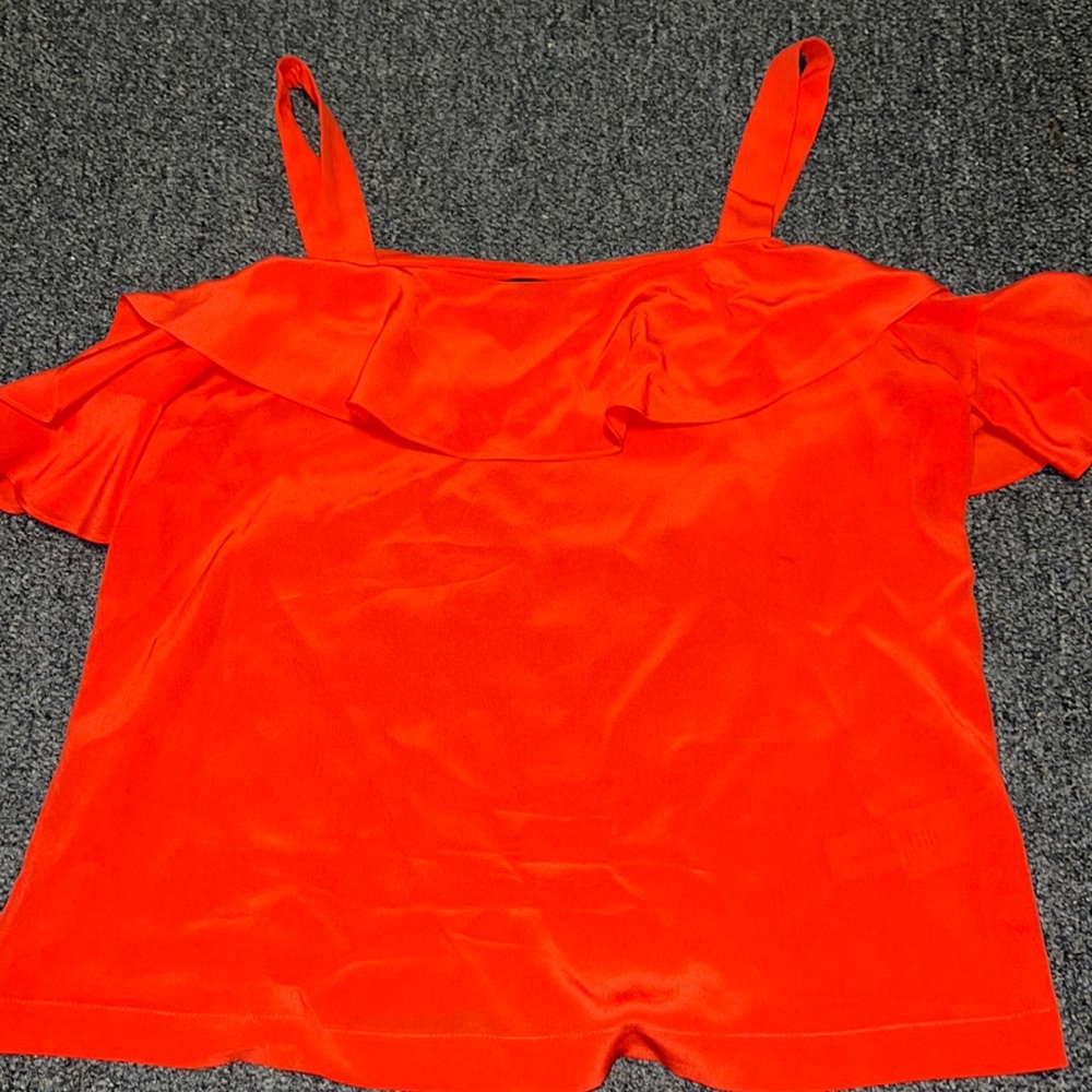 Size 6 J. Crew pink cold shoulder tank